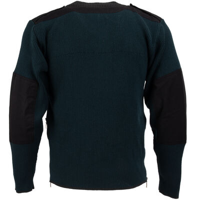 Dutch Commando Wool Sweater Emerald Blue 1/4 Zip w/ Side Zippers | Small, , large